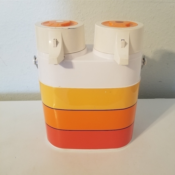 VNT Peacock Twin Air Pot Vacuum Bottle Dual Thermos Dispenser Japan 70s Retro